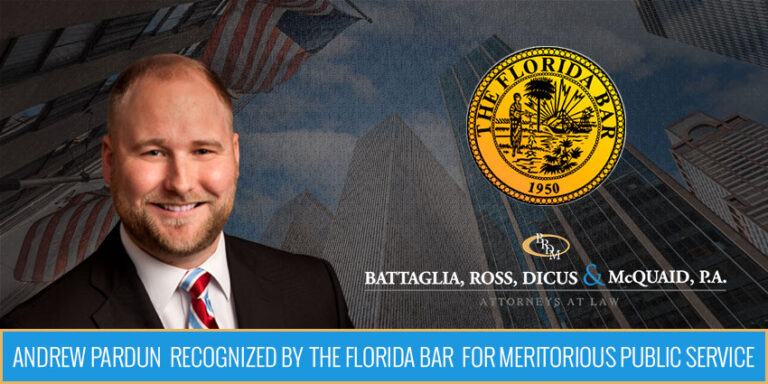 Andrew Pardun Recognized by The Florida Bar for Meritorious Public Service